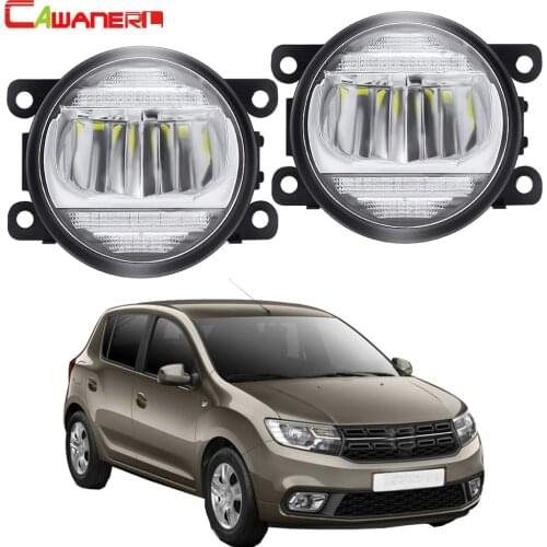 2in1 Fog Light Assembly Daytime Running Light For Dacia Sandero Hatchback 2008-2015 Car Front Bumper LED Fog Lamp DRL H11 12V