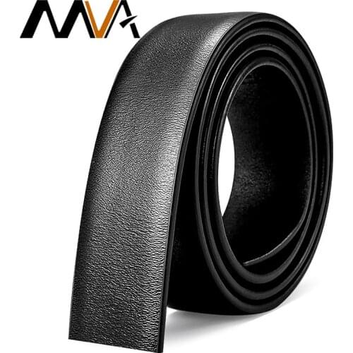 MVA mens leather belt casual first layer cowhide mens bels fashion classic vintage without buckle men belt luxury brand 1351