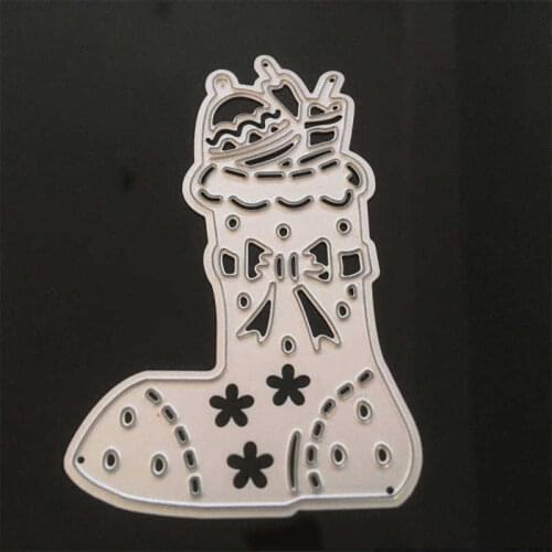 Christmas Sock Cutting Dies Metal Steel Stencil For DIY Scrapbooking Album Paper Craft Embossing Paper Cut Stamps