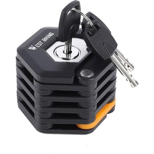 Foldable Bike Lock MTB Road Bicycle Hamburg Lock High Security Anti-Theft Scooter Electric E-Bike Cycling Chain Lock