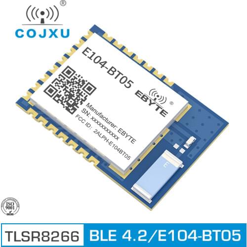 TLSR8266 Bluetooth Wireless module 2.4Ghz 8dBm ebyte E104-BT05 SMD IO Port Serial Data Transparent Transmission PCB antenna