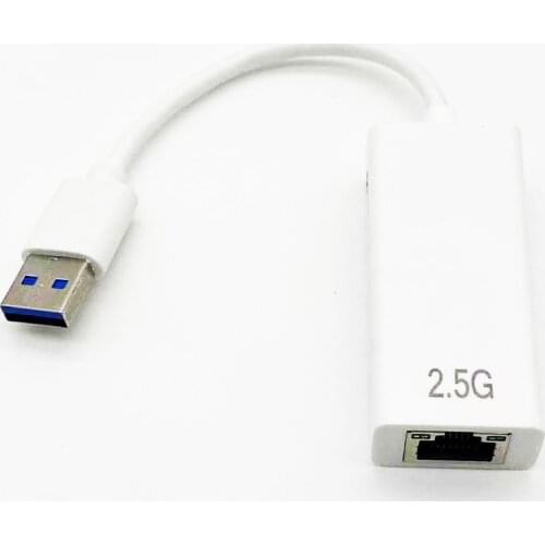USB 3.0 Ethernet Adapter Network Card2500Mbps 2.5G RJ45LanAdapterforWin7/Win8/Win10Laptop Ethernet USB