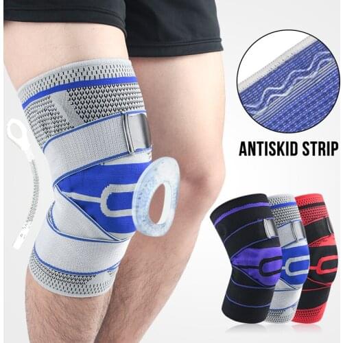 1 Pair Breathable Sports Knee Protection Use Springs To Relieve Load Massage With O-Rings And Use Bandages To Increase Pressure
