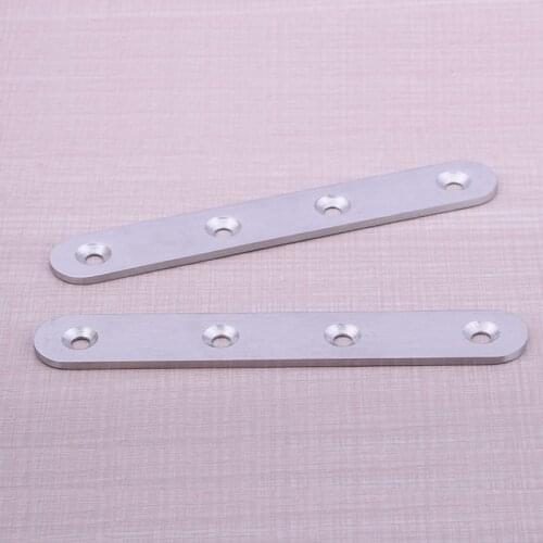 100Pcs/lot 127mm Flat Stainless Steel Wood Framing Brackets Cabinet Hardware Metal Corner Brackets for Wood