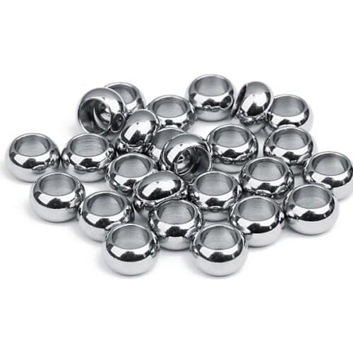 20pcs/lot wave big hole Metal stainless steel Spacer Beads Hole Beads Flat Beads Buddha Beads For DIY bracelet Jewelry Making