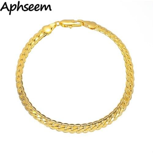 2020 New Couples Bracelets Bangle For Men Women Lovers Charm Unisex Gold Silver Color Link Chain Engagement Jewelry Gift