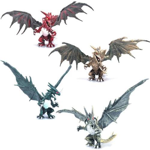 4pcs/set Classic DIY Assembling Dinosaur Dragons with Wings Monster Action Figures Jurassic Age Educational Children Baby Toys