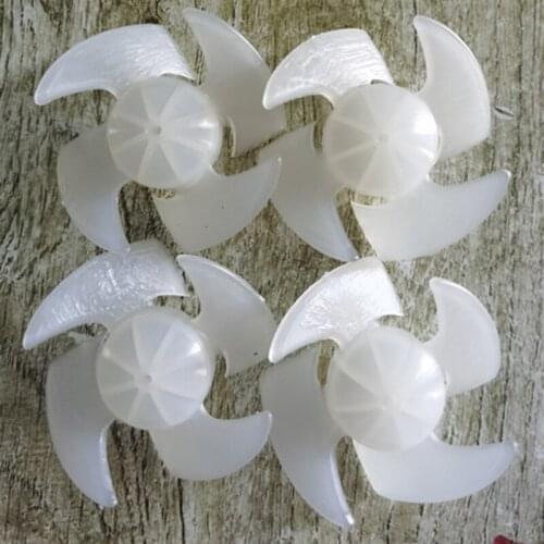 4pcs 4 Leaves Small Power Mini Plastic Fan Blade For Hairdryer Motor