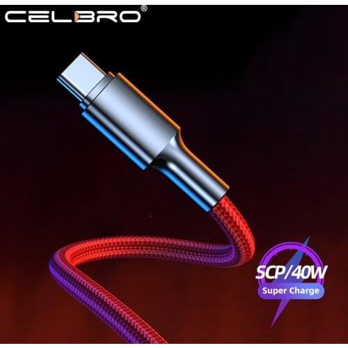 40W 5A USB Type C Cable Super Fast Charging Quick Charge 3.0 Dash Charge VOOC Cable for Huawei P40 Pro P30 Xiaomi Realme Oneplus