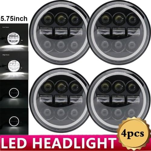 4X 5.75 5-3/4" inch Car LED Headlight Fit For Chevy GMC Corvette C1 C2 1963-1982