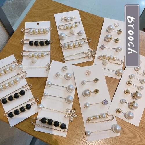 Pearl Scarf Brooch Pin Headscarf Shawl Scarf Lady Muslim Scarf Hijab Clips Pin Fixed Straps Anti Slip Brooch