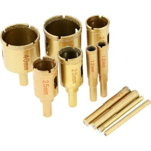 1PC 6-65mm M10 Thread Dry Vacuum Brazed Diamond Drilling Core Bit for Ceramic Tile Hole Saw Granite Marble Drill Bits