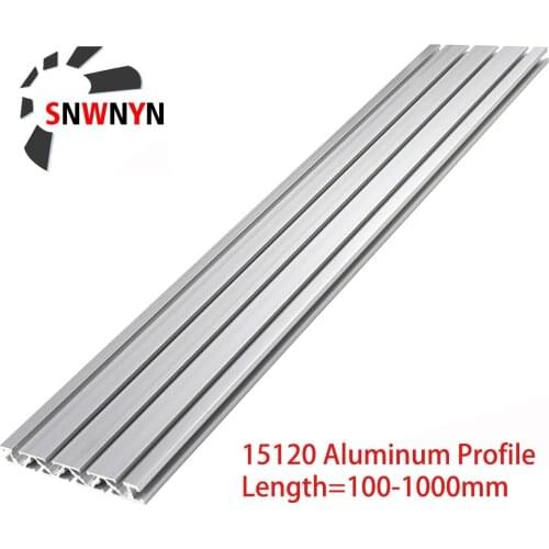 15120 Aluminum Profile 15120 Extrusion 100 300mm 500mm 1000mm Length Anodized Linear Rail 15x120mm For CNC Parts DIY 3D Printer