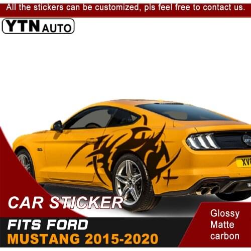 Car Decals For Ford Mustang 2015 2016 2017 2018 2019 2020 Racing Stripe Sticker Graphic Decal Vinyl For Ford Mustang Accessories
