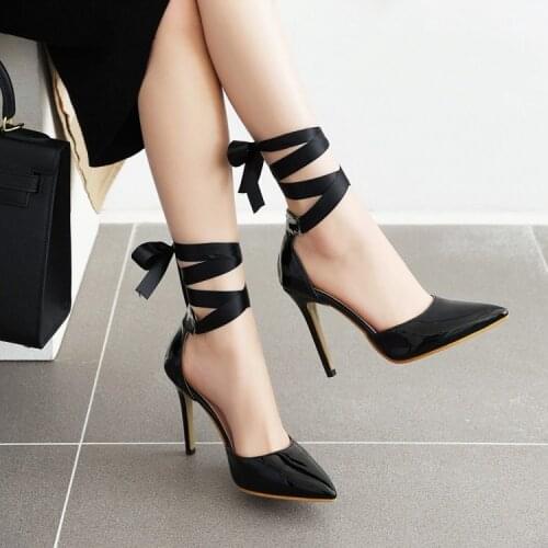 Summer Baotou sandals womens fine heel lace back space students wild single shoes Korean fairy wind high heels pointed tide