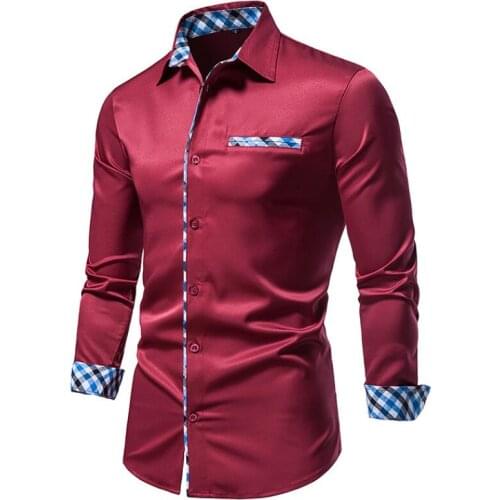 Brand clothing Quality Men Shirt Long Sleeve Twill Solid Striped Dress Business Office Casual Shirt Slim Fit Man Dress Shirts