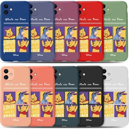 Disney Winnie The Pooh Phone Case for IPhone 12 Mini 11 Pro Max X XS XR 6 6S Plus 7 8 SE2 Cartoons Liquid Silica Gel Covers