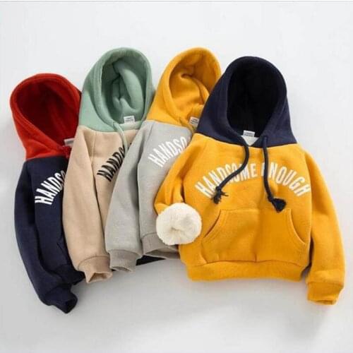 Kids Jacket Letter Sweater Boy Round Neck Loose Clothes Girls Casual Coat Child Sweatshirt Spring Autumn Stitching Clothing