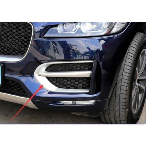 For Jaguar F-Pace F Pace R-Sport X761 2016 2017 Car-styling ABS Front Fog Light Lamp Cover Trim Accessories Set of 2pcs
