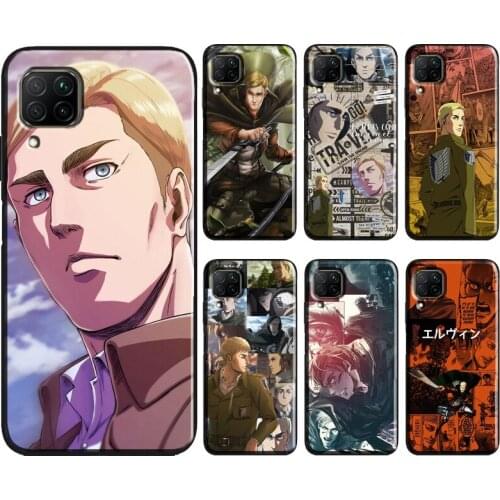 Erwin Smith Attack on Titan Phone Case For Huawei P40 Lite P30 P20 Pro P Smart 2021 2019 Mate 10 20 Lite Back Cover