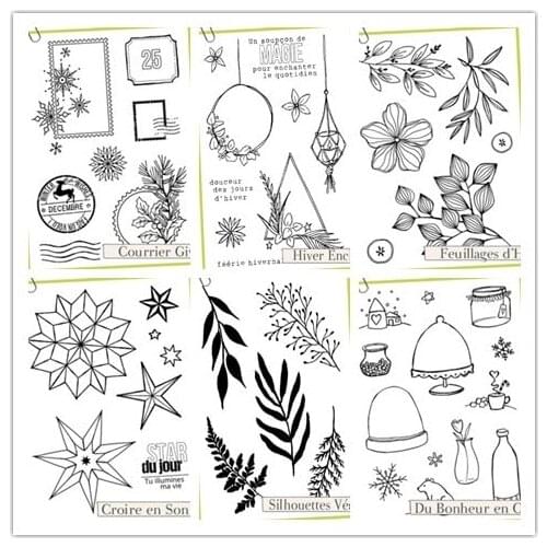 French Transparent Clear Stamps for DIY Scrapbooking/Card Making/Kids Christmas Fun Decoration Supplies