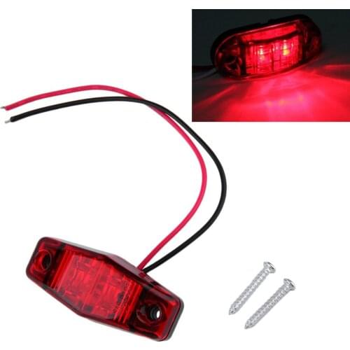 Hot1 pc LED Trailer Truck 2 Diode 1x2.5 Surface Clearance Side Marker Light Submersible Width lamp Clearance Lamp Car Styling