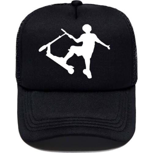 Stunt Scooter Funny Printed Women Men Baseball Cap Summer Outdoor Sun Hat Adjustable Sports caps in Mesh Hat Trucker hat