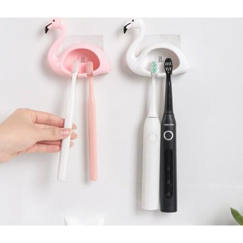 Toothbrush Holder Wall Mounted Toothbrush Storage Box Suction Toothpaste Toothbrush Container Holder Bathroom Accessories