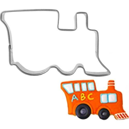 Train Cookie Cutter Stainless Steel Biscuit Knife Baking Fruit Kitchen Mold Embossing Printing