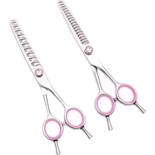 Hair Thinning Scissors Customize Logo 6" Japan Steel Hairdressing Scissors 10 / 18 Teeth 2006# Professional Shears Salon Beauty