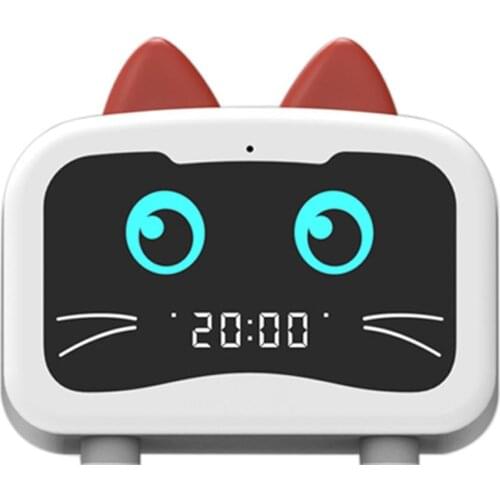 Cute Cat Ear Design Bluetooth Speaker LED Display Portable Wireless Loudspeaker Radio Alarm Clock Girl Kid Gift