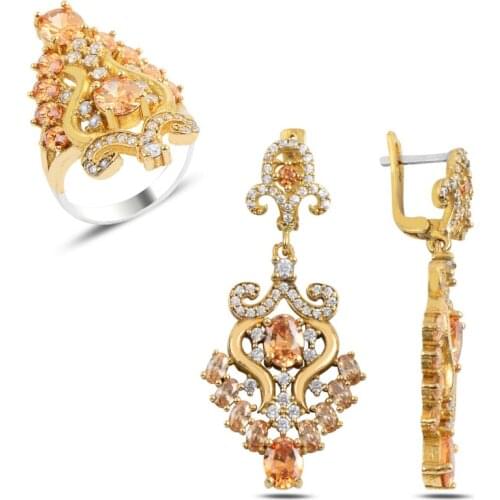 Silver 925 Sterling Zircon Cubic Zirconia Authentic Set