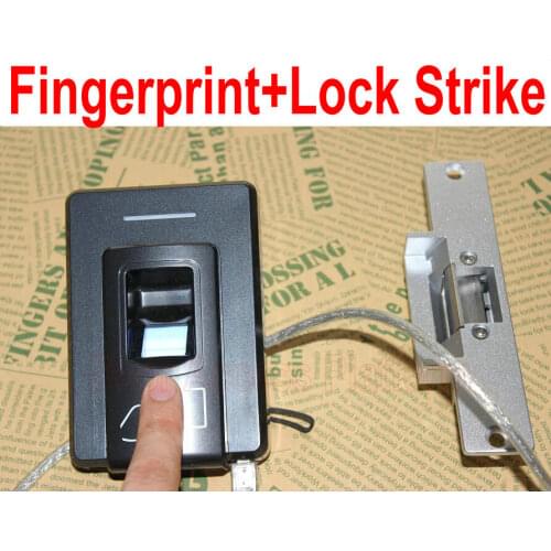 Fingerprint Access Controller Terminal machine with slave wiegand reader+Door Lock Strike Lock NO/NC mode random delivery