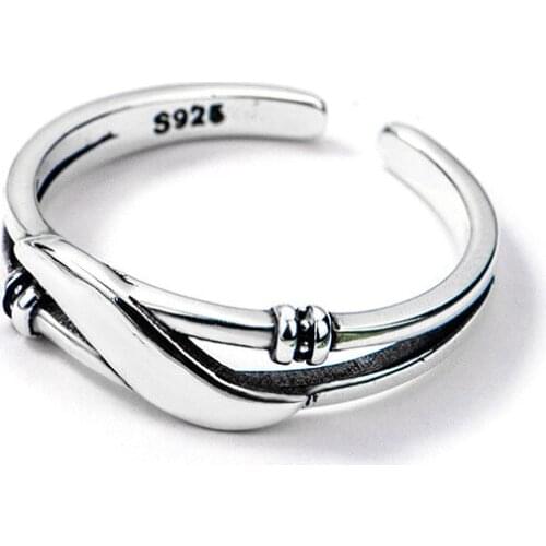 Female Silver Rings Real 925 Sterling Silver Ring for Engagement Wedding Fine Jewelry Gifts Open Size S925 Silver Ring for Women