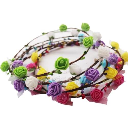 Women Flower Headband Girls party garland children Headbands Hair Accessories the wreath dressing for hair