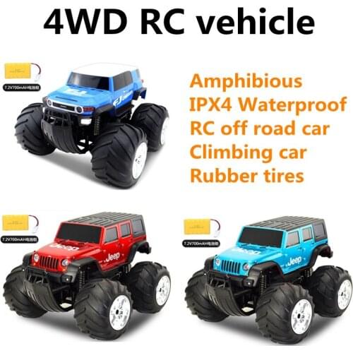1:12 4WD RC Car Blue RC Vehicle Red Climbing Car IPX4 Waterproof Amphibious RC Off Road Car Model Outdoor Toys 8+ Year Old