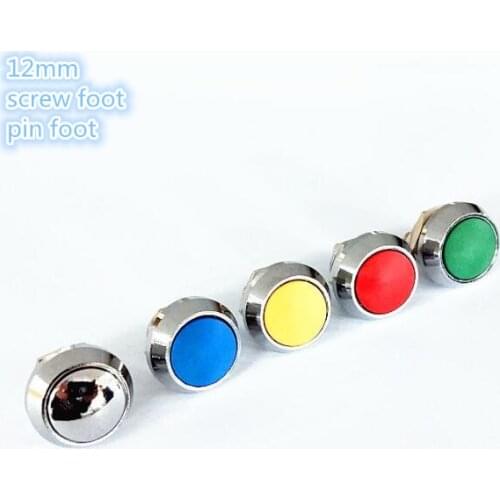 1 Pcs 12mm momentary metal push button switch Colored switches Spherical Stainless Steel Car Modification Horn Doorbell Switch