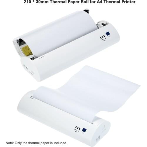 10 Roll A4 White Blank Thermal Printing Paper Roll 210*30mm(8.3*1.2in) Long Lasting for 2 Years/10 Years