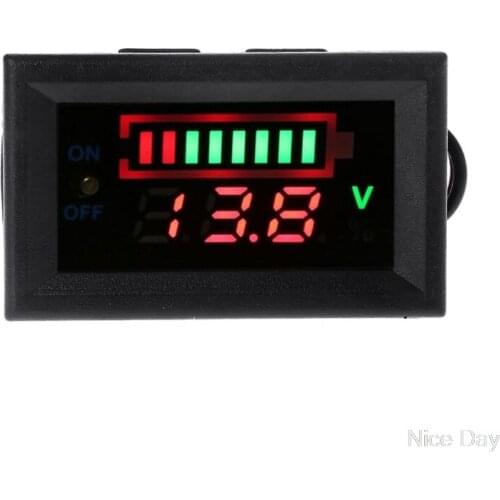12V Car Lead Acid Battery Capacity Indicator Voltmeter Power Tester with Switch A07 20 Dropship