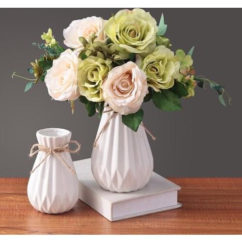 2pcs ceramic vase set decoracion hogar moderno vases for flowers wedding centerpieces home decoration accessories flower vase