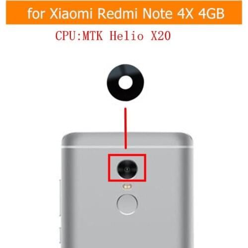 2pcs Back Camera Glass Lens for Xiaomi Redmi Note 4X 4GB MTK Main Big Rear Camera Glass Lens with Glue Replacement Spare Parts