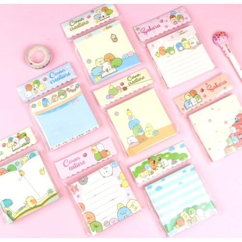 20sets/lot Memo Pads Sticky Notes ins wind creature Paper diary Scrapbooking Stickers Office School stationery Notepad