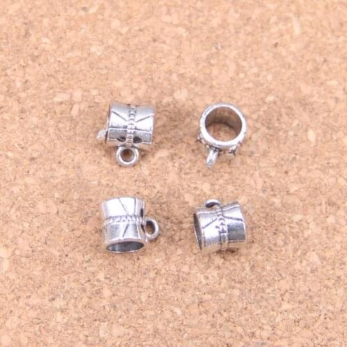 200pcs Charms Bracelet accessories 6x6mm Antique Pendants,Vintage Tibetan Silver Jewelry,DIY for bracelet necklace