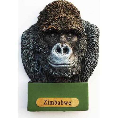 African Mozambique Creative Tourism Memorial Decoration Collection Crafts Mountain Orangutan Magnetic Fridge Magnet