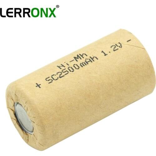 SC 2500mAh Nimh Ni-MH 2.5Ah 1.2V Rechargeable Battery Cell For DIY Power Tools ni mh Batteries Flashlight headlamp solar lights