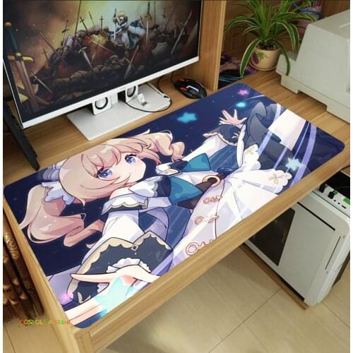 Anime Genshin Impact Paimon Theme Amber Fischl Noelle Mouse Pad Japanese Keyboard Desk pad Gamer Gaming Mat Otaku Gifts Cosplay