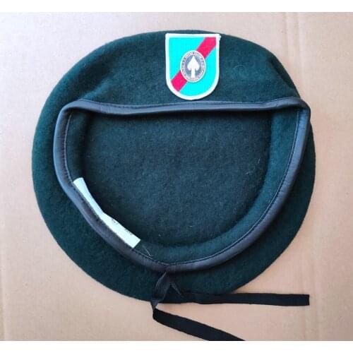 United States US Army 20th Special Forces Group Wool Green Beret SPECIAL OPERATIONS COMMAND BADGE INSIGNIA Military Hat