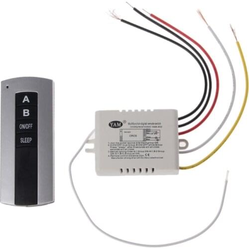 Wireless 2 Channel ON/OFF Lamp Remote Control Switch Receiver Transmitter
