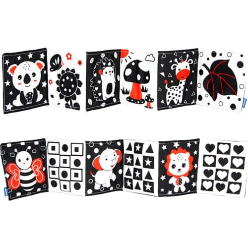 Black And White Baby Toys 0 12 Months Education Developing Crib Toy Baby Bed Bumper Hanging Crib Early Learning Toys For Babies