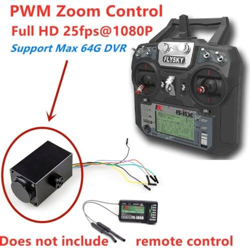 Happymodel HC700R Zoom Camera w/AV Signal Output 64G SD Card Video Recording DVR PWM Remote Controller 1080P 16x Autofocus Cam